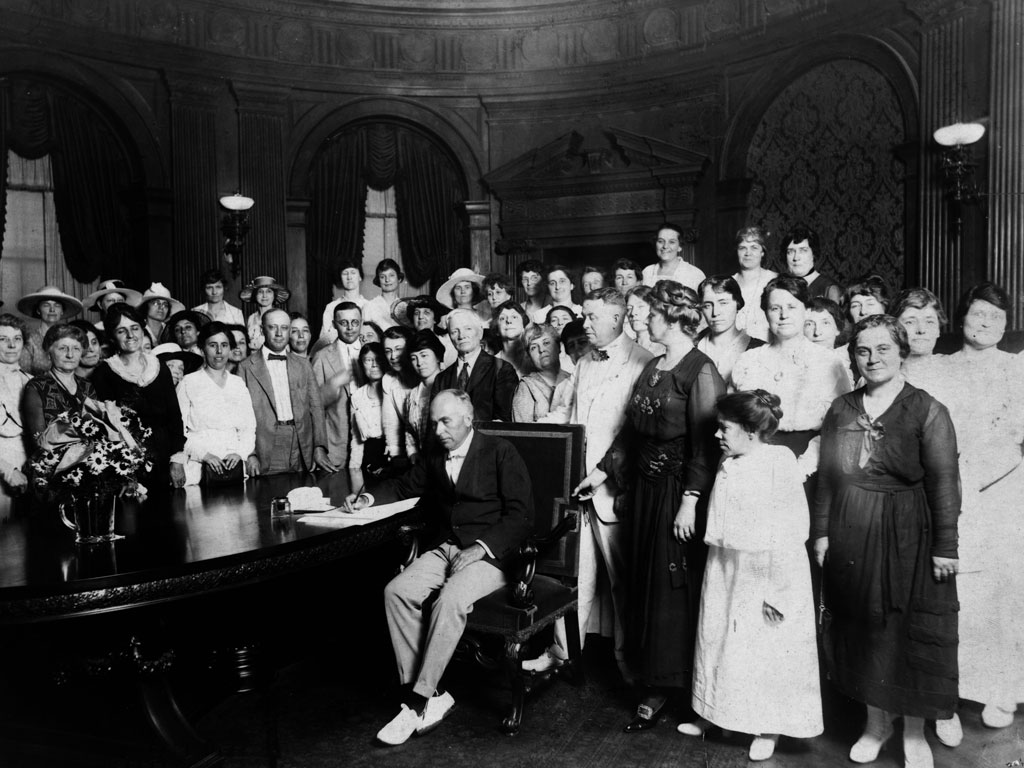 The Nineteenth Amendment to the Constitution Signed Into Law
