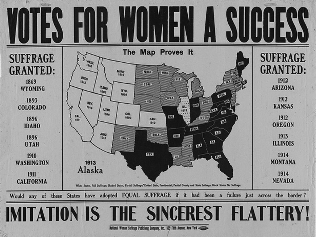 Eight States Grant Women the Right to Vote